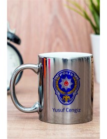 Polis Logolu Gümüş Kupa Bardak