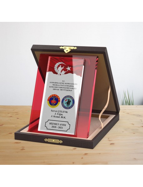 PB-256 Kırmızı Süblimasyonlu Plaket