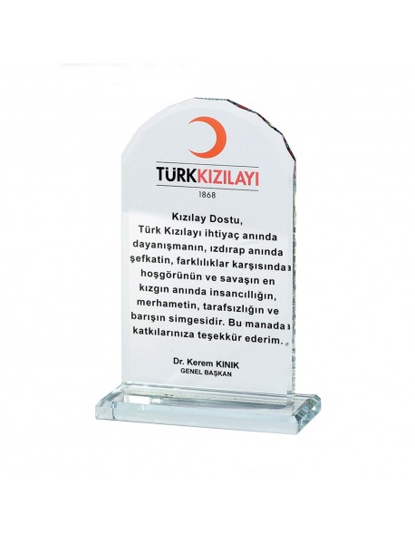 Kristal Cam Plaket