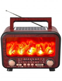 Everton Rt-754 Solar Enerjili Şömine Görünümlü Bluetooth Radyo Müzik çalar