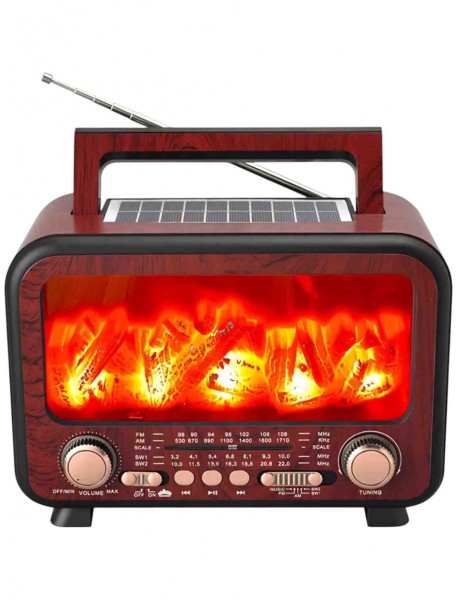 Everton Rt-754 Solar Enerjili Şömine Görünümlü Bluetooth Radyo Müzik çalar