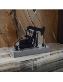 Hareketli Petrol Pompası Atbaşı Maketi Siyah 3D