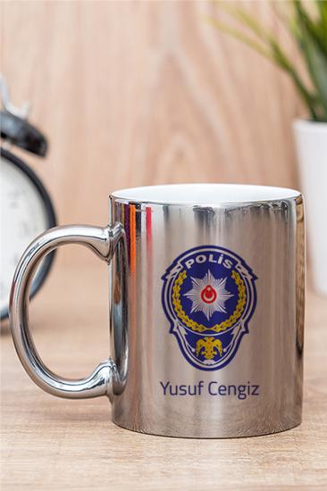 Polis Logolu Gümüş Kupa Bardak