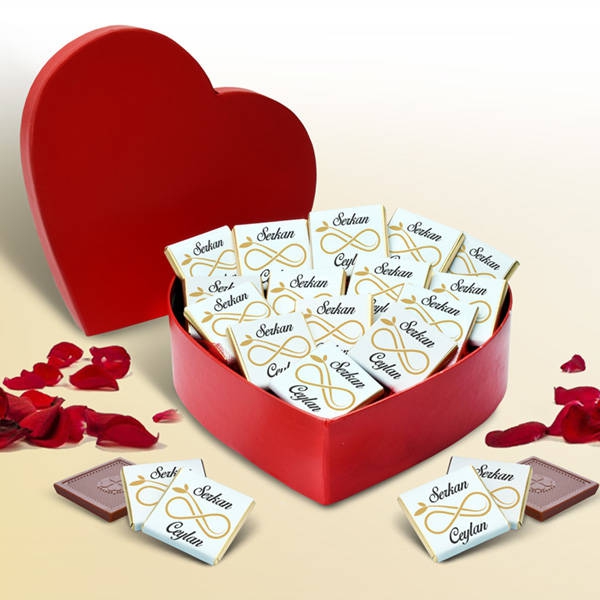 Sonsuz Aşkım Kalp Kutu Çikolata